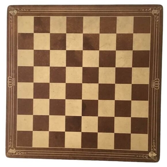 Lowe Backgammon Checkers Acey Ducey Game Board Replacement Vintage Brown Wood - Picture 2 of 7